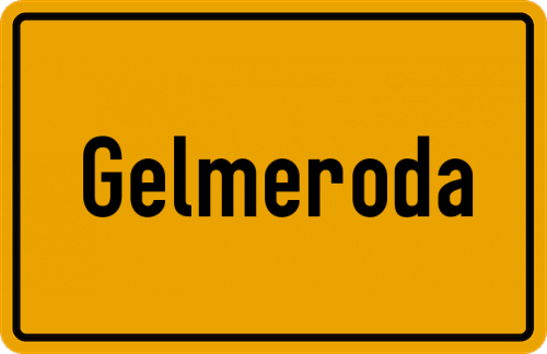 Ortsschild Gelmeroda