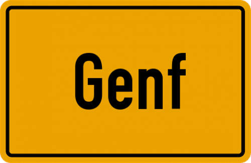 Ortsschild Genf