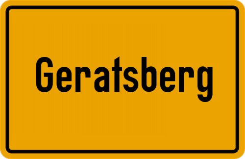 Ortsschild Geratsberg, Vils