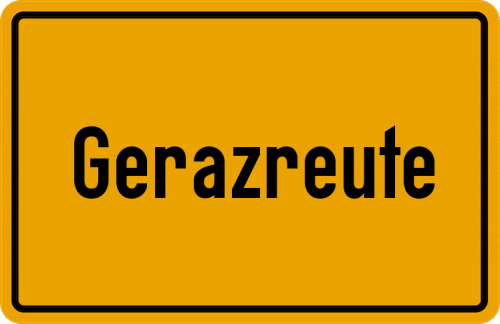 Ortsschild Gerazreute