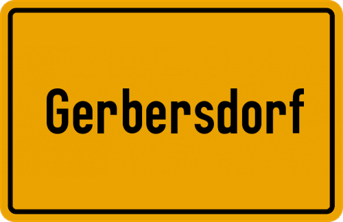Ortsschild Gerbersdorf