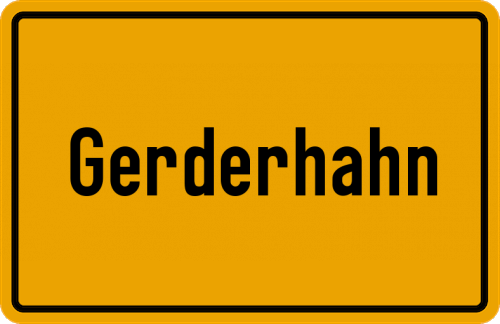 Ortsschild Gerderhahn