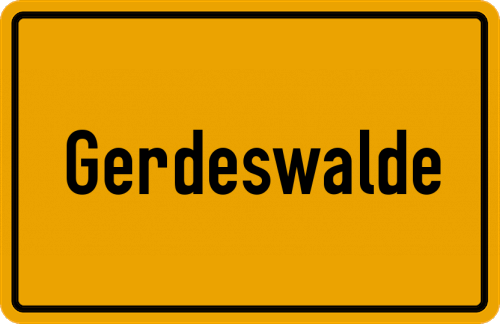 Ortsschild Gerdeswalde