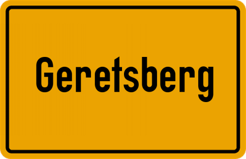 Ortsschild Geretsberg