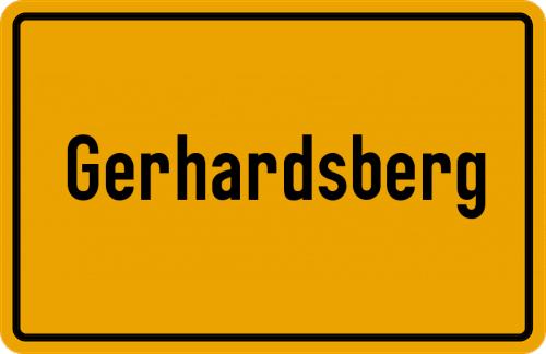 Ortsschild Gerhardsberg