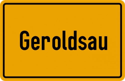 Ortsschild Geroldsau