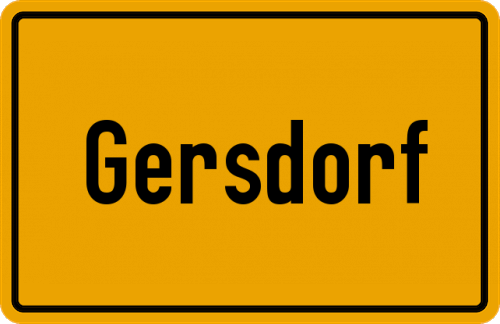 Ortsschild Gersdorf, Kreis Hersfeld