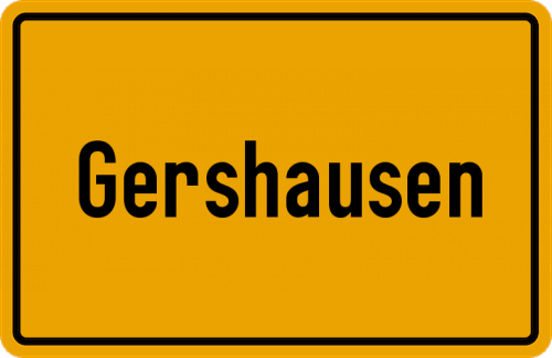 Ortsschild Gershausen
