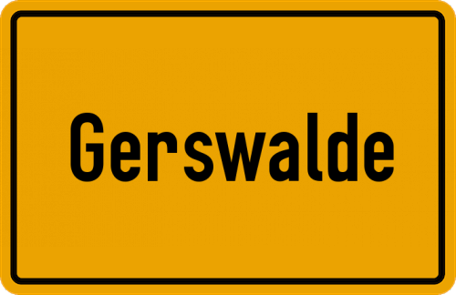 Ortsschild Gerswalde