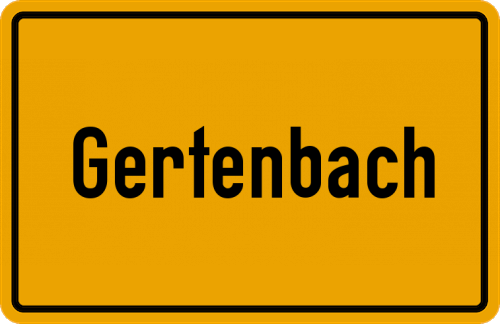 Ortsschild Gertenbach