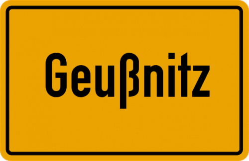 Ortsschild Geußnitz