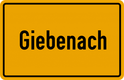 Ortsschild Giebenach
