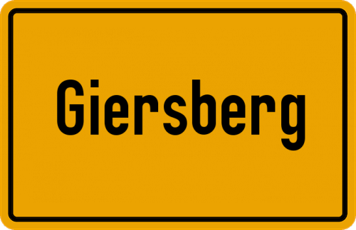 Ortsschild Giersberg