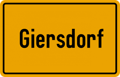 Ortsschild Giersdorf