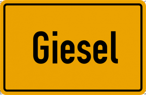 Ortsschild Giesel