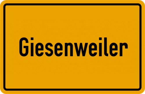 Ortsschild Giesenweiler