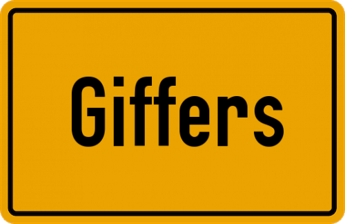 Ortsschild Giffers