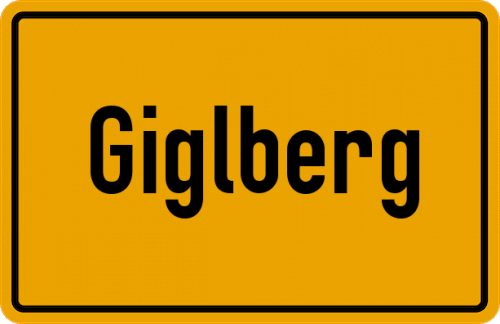 Ortsschild Giglberg