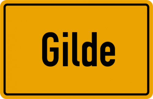 Ortsschild Gilde