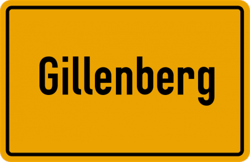 Ortsschild Gillenberg, Eifel