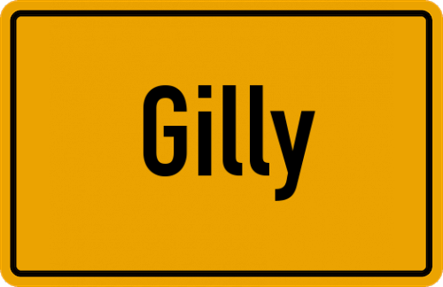 Ortsschild Gilly