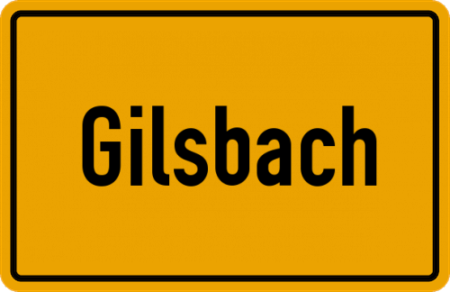 Ortsschild Gilsbach