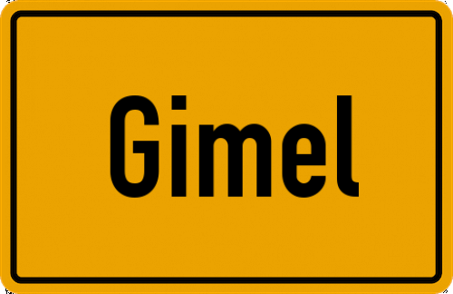 Ortsschild Gimel