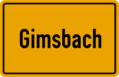 Ortsschild Gimsbach