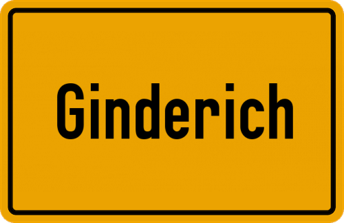 Ortsschild Ginderich