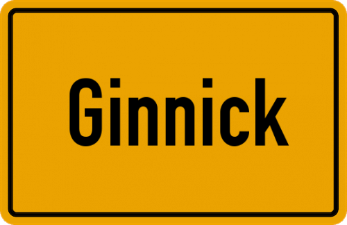 Ortsschild Ginnick
