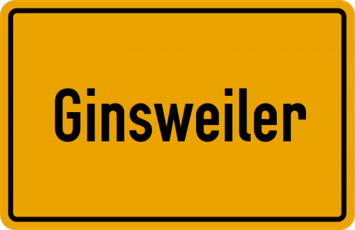 Ortsschild Ginsweiler