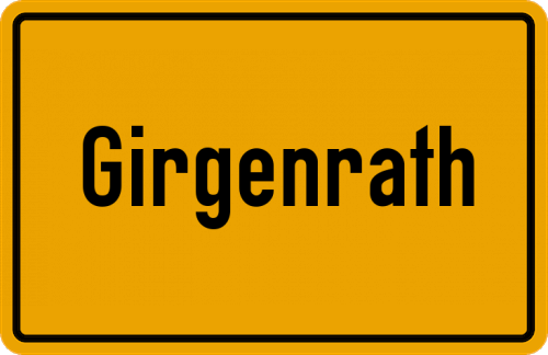 Ortsschild Girgenrath