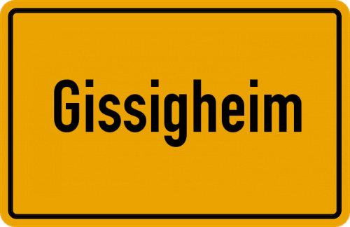 Ortsschild Gissigheim