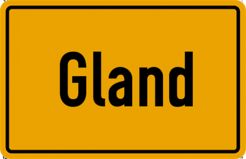 Ortsschild Gland