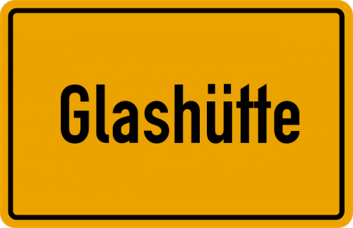 Ortsschild Glashütte, Oberweser