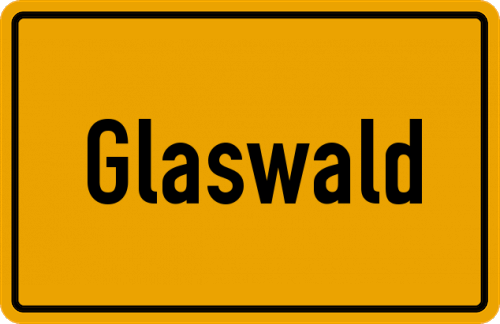 Ortsschild Glaswald