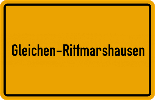 Ortsschild Gleichen, Kreis Göttingen