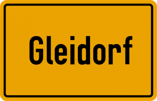 Ortsschild Gleidorf, Sauerland