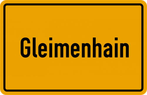 Ortsschild Gleimenhain