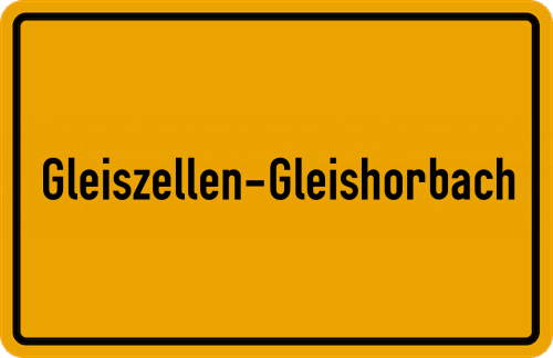 Ortsschild Gleiszellen-Gleishorbach