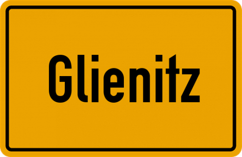 Ortsschild Glienitz