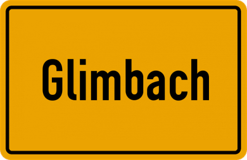 Ortsschild Glimbach