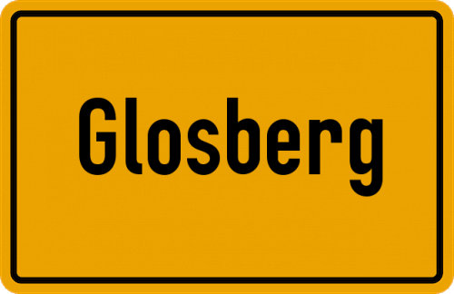 Ortsschild Glosberg