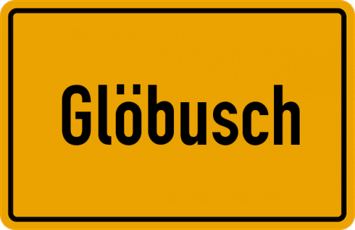 Ortsschild Glöbusch