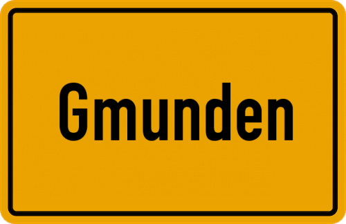 Ortsschild Gmunden