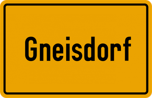 Ortsschild Gneisdorf