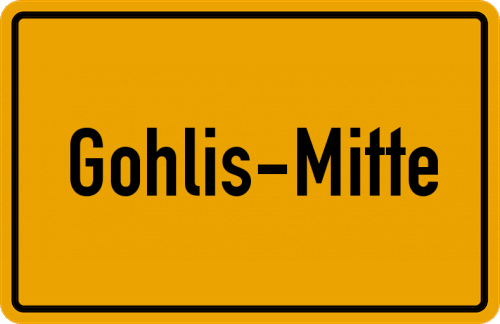 Ortsschild Gohlis-Mitte