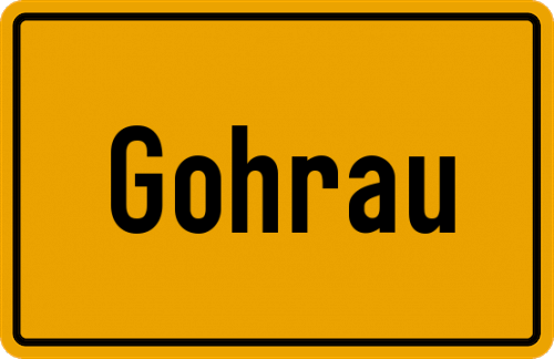 Ortsschild Gohrau