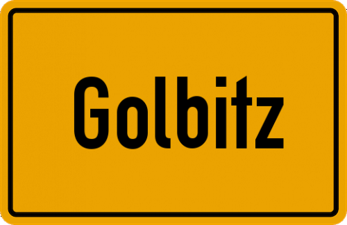 Ortsschild Golbitz