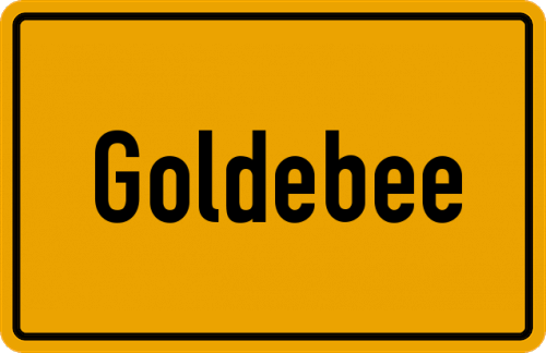 Ortsschild Goldebee